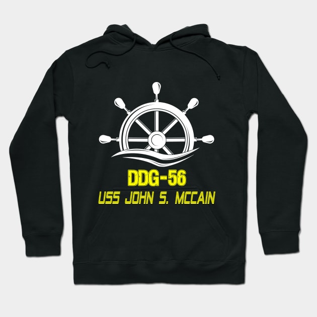 Uss John Mccain DDG 56 Gold Hoodie by Javacustoms